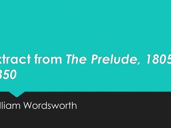 Extract from the Prelude by William Wordsworth