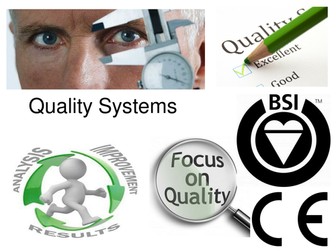 Quality systems, SPC, QC, QA,