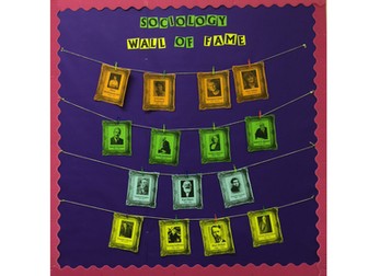 Sociology Wall of Fame Display
