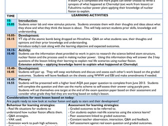 Nuclear Fission Lesson and Resources AQA GCSE Physics/Additional Science