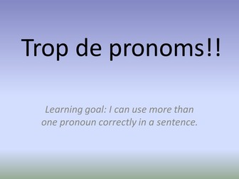 French multiple object pronouns guided notes