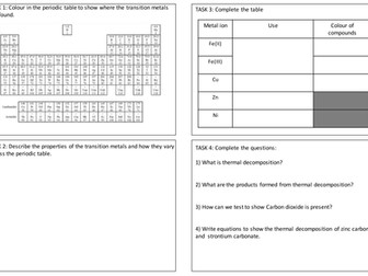 Transition Metals OCR C4