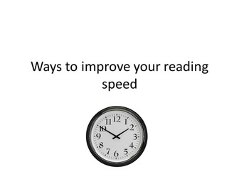 Teaching GCSE students to read faster