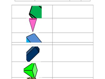 Recognise shapes from different orientations year 3