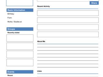 SOCIAL MEDIA : Fakebook Profile Template