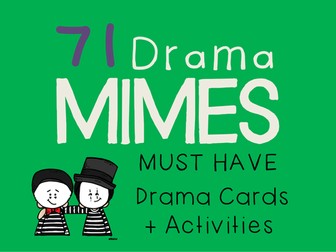 MIME Drama Cards + Mime Activities