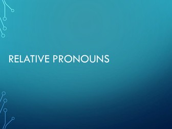 Relative Pronouns GCSE
