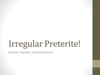 Irregular Preterites