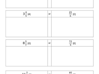 Ordering  Mixed and Improper Fractions