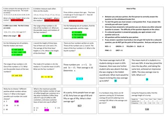 Maths Snooker Activities
