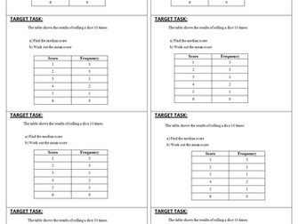 Target Tasks Maths Stickers 3 KS3/KS4