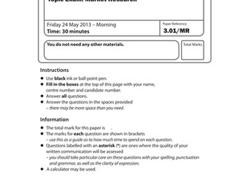 3.01 Marketing/Market Research Mock Paper