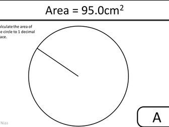 Area of a Circle Treasure Hunt (measure and calculate)