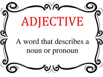 Word type posters with definitions