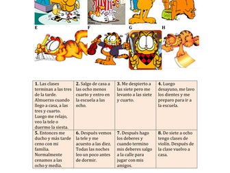 Examen  o actividad sobre la rutina diaria