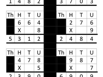 Multiplication Reasoning - Missing Numbers - (Short)