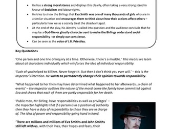 An Inspector Calls Character Revision Notes