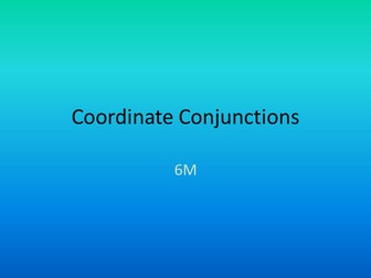 Coordinate Conjunctions Y6