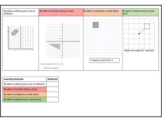 Transformations Differentiated Booklet