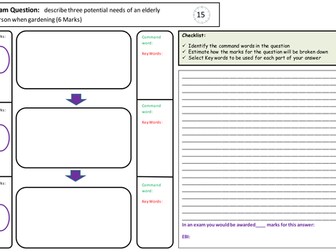 AQA Resistant materials writing frame- The needs of the elderly when gardening
