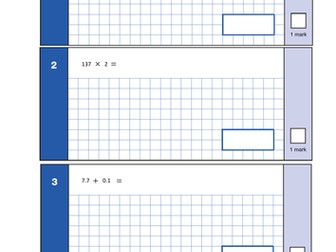 NEW KS2 Maths Arithmetic Paper (Paper 1)