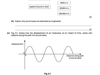 Cambridge iGCSE Physics: SOUND AND WAVES Extension Exam Questions +MS.