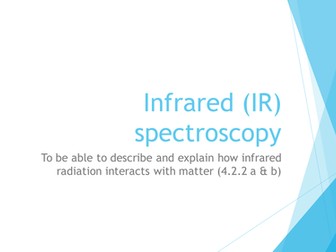 Infrared (IR) spectroscopy OCR (from 2015) 4.2.2 a-e