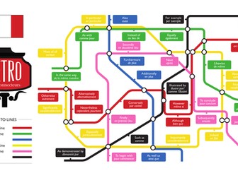 French Metro Connectives Map - Display/Helpsheet