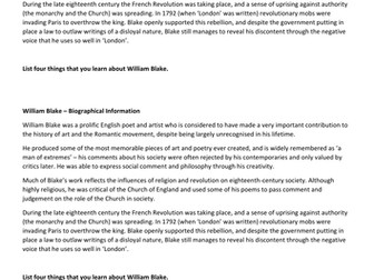 London by William Blake (AQA GCSE Conflict cluster 2015 new specification)