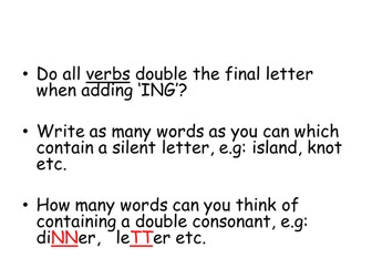 KS2 Grammar Morning Starters