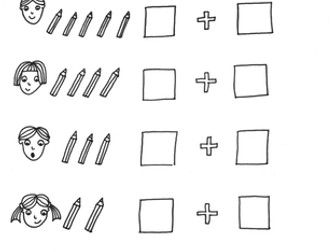 Number Bonds to 10. Hand drawn worksheets.