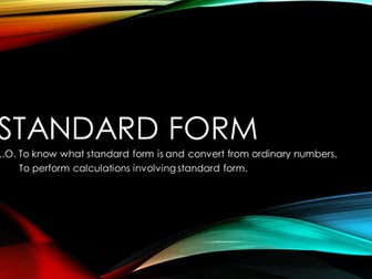 Guide to Standard Form