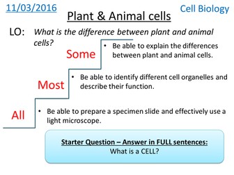Cell Biology unit - AQA - NEW GCSE 2016