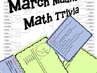 March Madness Math Game Cards