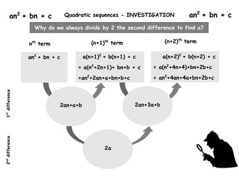 Why do we divide the second difference by 2? Quadratic sequences investigation