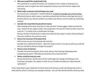 Analysing your own artwork