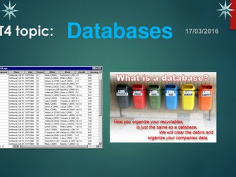 Databases - Short topic 