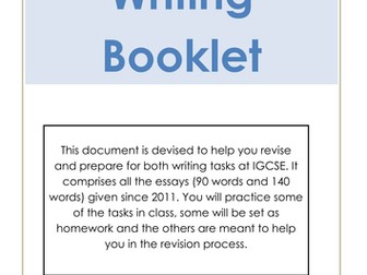 IGCSE Writing Booklet