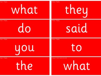 Read Write Inc. Orange Red, Green and Power Word Cards