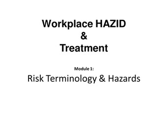 Risk Terminology & Hazards