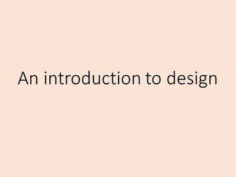 An introduction to design