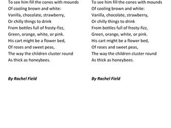 Descriptive writing (poem)