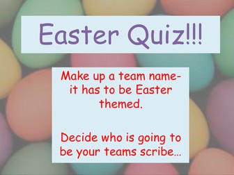 Easter Quiz 2016