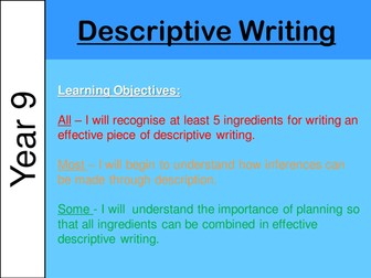 KS3 - Descriptive Writing