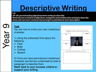 KS3 - Sensory Description 