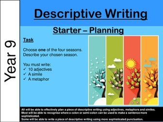KS3 Descriptive Writing - Punctuation