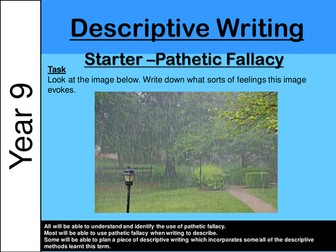 KS3 Descriptive Writing - Pathetic Fallacy