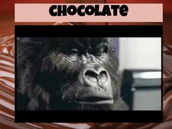 All About Chocolate! An Introduction to Chocolate - Report/Creative Writing -HOOK: Cadbury's Gorilla