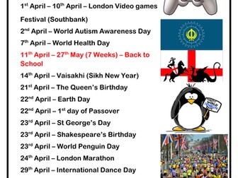 Upcoming events in APRIL 2016 