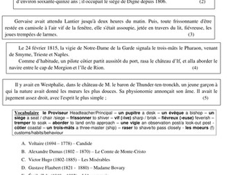 Quiz littérature française / French literature